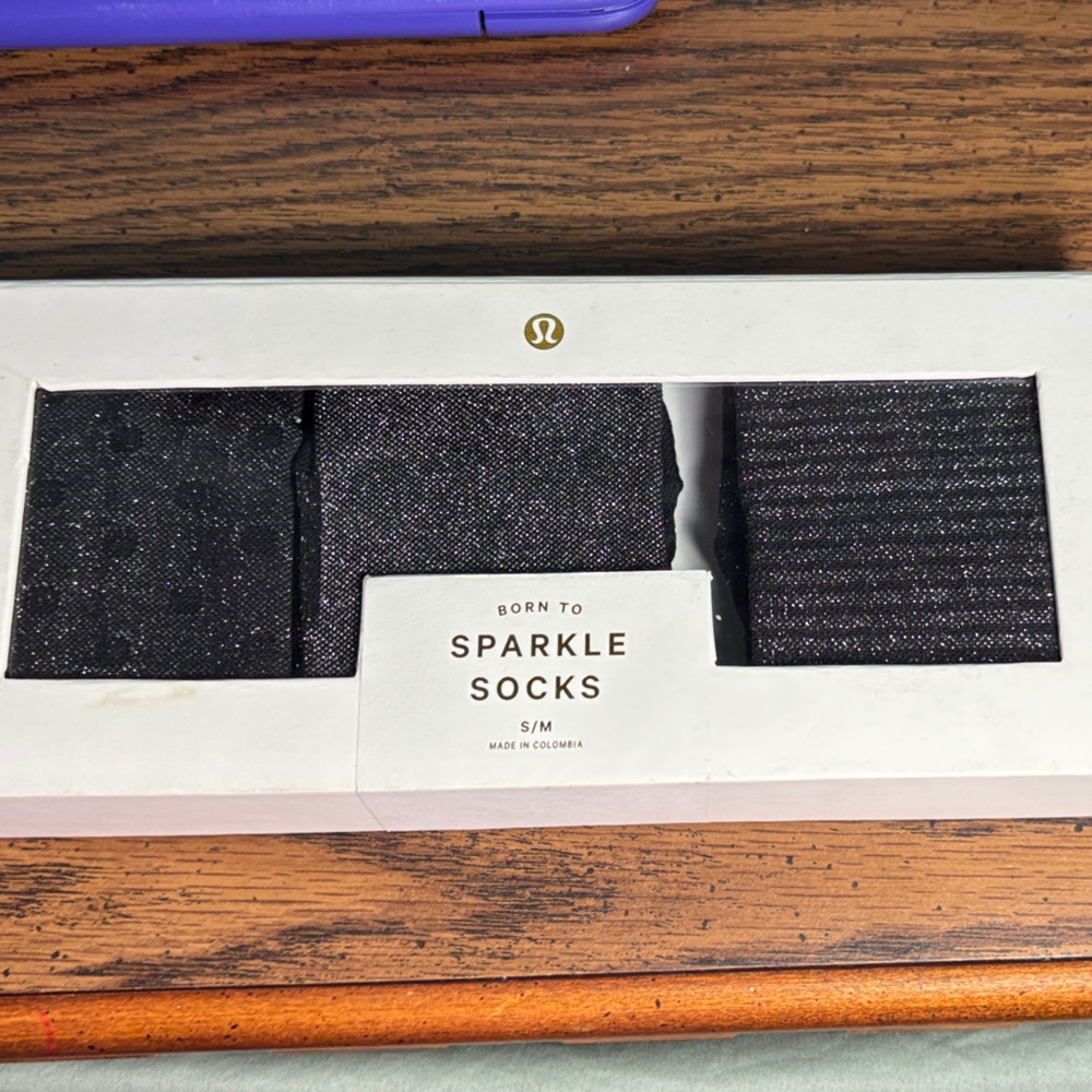 lululemon athletica Black Sparkle Socks